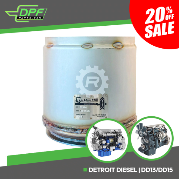 Detroit Diesel DD13/DD15 DPF (RED 52976 / OEM A0004903792)