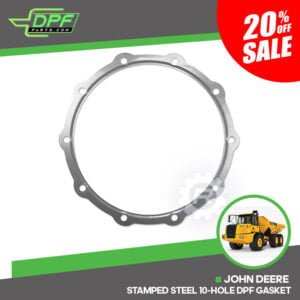 John Deere Stamped Steel 10-Hole DPF Gasket (RED GE11004 / OEM MIU802868)