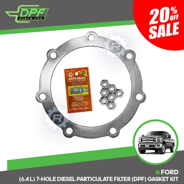 Ford (6.4 L) 7-Hole Diesel Particulate Filter (DPF) Gasket Kit (RED G35002 / OEM 7C3Z-5H247-B)