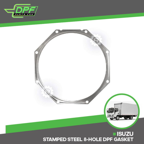 Isuzu Stamped Steel 8-Hole DPF Gasket (RED G01202 / OEM 8-97628257-0)