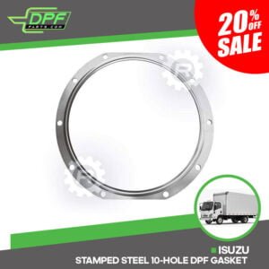 Isuzu Stamped Steel 10-Hole DPF Gasket (RED G01203 / OEM 8-97611080-0)