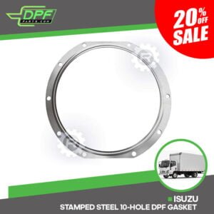 Isuzu Stamped Steel 10-Hole DPF Gasket (RED G01204 / OEM 8-97611092-0)
