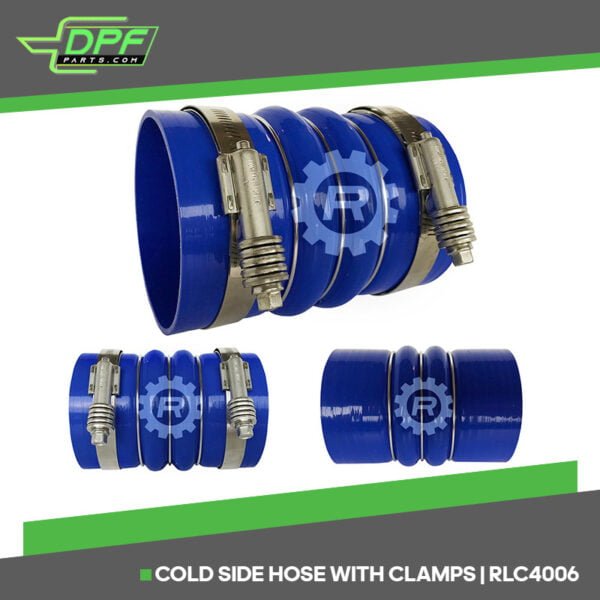 Cold Side Hose with Clamps CAC Hoses (RED RLC4006)
