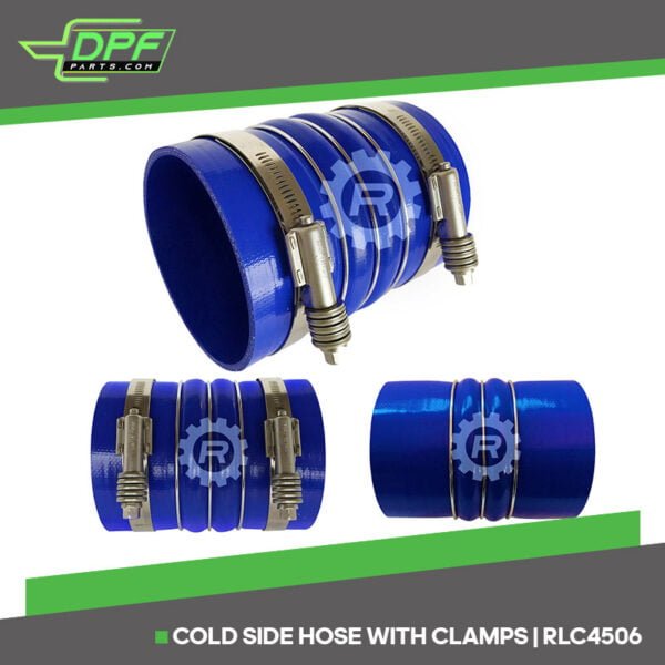 Cold Side Hose with Clamps CAC Hoses (RED RLC4506)