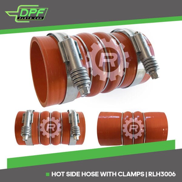 Hot Side Hose with Clamps CAC Hoses (RED RLH3006)