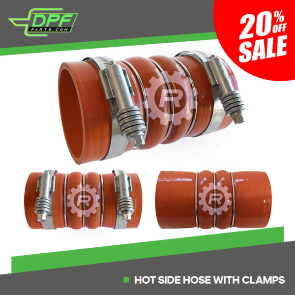 Hot Side Hose with Clamps CAC Hoses (RED RLH3506)