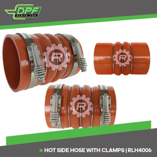 Hot Side Hose with Clamps CAC Hoses (RED RLH4006)